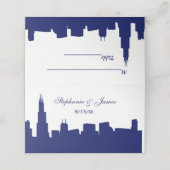 DIY BG Chicago Skyline Silhouette Blue (Buitenkant ongevouwen)