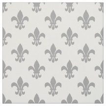 DIY BG Kleur, Dk Grijs Fleur De Lis Sz6 Wit