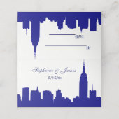 DIY BG NYC Skyline Blue Silhouette Escort Kaarten (Buitenkant ongevouwen)