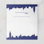 DIY BG NYC Skyline Blue Silhouette Escort Kaarten (Buitenkant ongevouwen)
