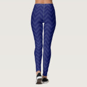 DIY BG XL .1 Tone Chevron ZigZag Stripe Navy Leggings (Achterkant)