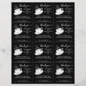 DIY Black and White Wedding Tea Bag (Achterkant)