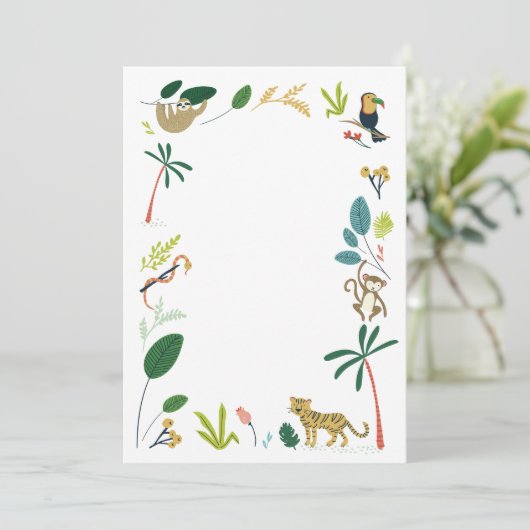 DIY Blank Oerwoud Kaart (Staand voorkant)