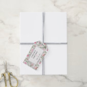 DIY Blush Roze Rose Bloemen Vrijgezellenfeest Cadeaulabel (Met Touw)