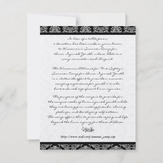 DIY Bruidstafel Dank Je Bedankkaart (Voorkant)