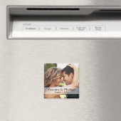 DIY Bruiloft Foto Vierkant Keepsake Favor Magneet (Insitu (Vaatwasser))