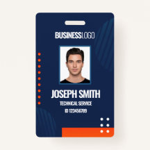 DIY Business Custom Modern Employee Photo ID Badge