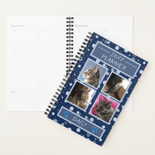 DIY Cat Photo Collage Personalized Planner (Display)