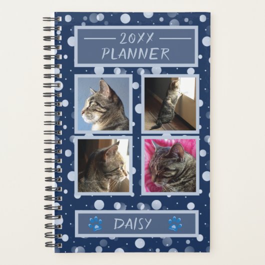 DIY Cat Photo Collage Personalized Planner (Voorkant)