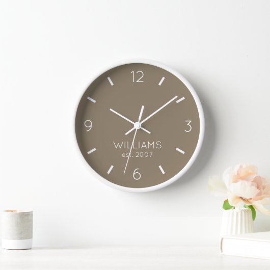 DIY Clock | Aangepaste kleur, naam, tekst (Huis)