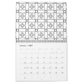 DIY Coloring Pattern custom Outline Art - Kalender (Jan 2027)