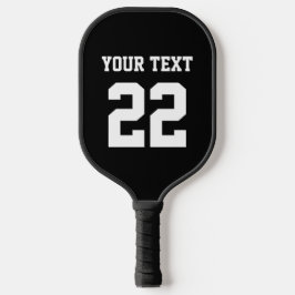 DIY Colors Black Sports Team Jersey Pickleball Paddle