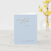 DIY Colors Elegant Luxe Calligrafie Zijn Vows Kaar Kaart (Gele Bloem)