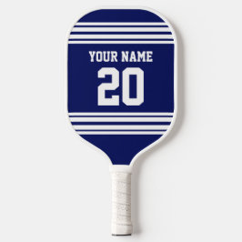DIY Colors Team Jersey Stripes White Blue SV Pickleball Paddle
