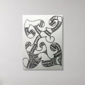 DIY Colour It Yourself Maori Motif Canvas Afdruk (Voorkant)