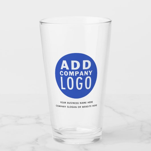 DIY Company Logo and Brand Name Beer Glas (Voorkant)