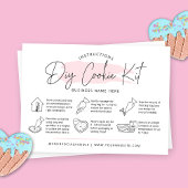 DIY Cookie Kit Instructies Blush Roze Waterverf Visitekaartje