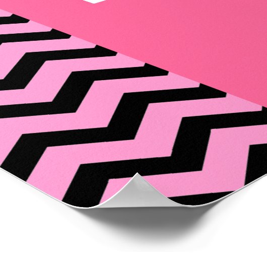 DIY Creëer Uw eigen Baby shower Banner CHEVRON V1D Poster (Hoek)