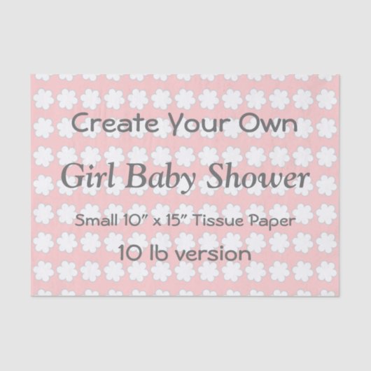 DIY Creëer Uw eigen BABY SHOWER Weefselpapier V07A Tissuepapier (Voorkant)