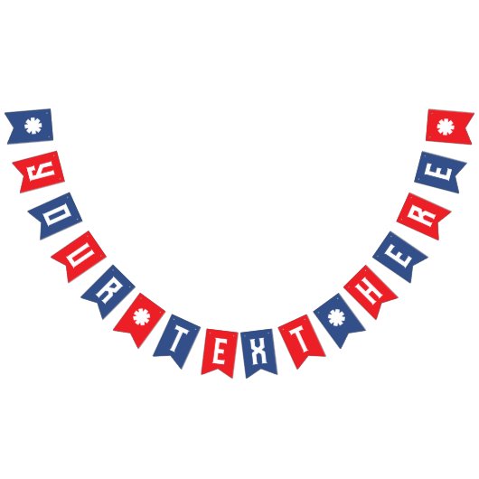 DIY Creëer Uw eigen banner Rood en blauw (Alle)