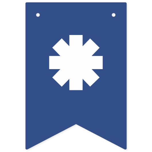 DIY Creëer Uw eigen banner Rood en blauw (Eerste vlag)