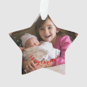 DIY Creëer Uw Eigen Fotoster Kerstvakantie Ornament (achterkant)