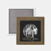 DIY Creëer Uw Eigen | Rustieke gepersonaliseerde f Magneet (Voorkant / Achterkant)