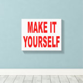 DIY Creëer Uw Eigen Verpakte Canvaskunstwerk Canvas Afdruk (Insitu (Houten vloer))