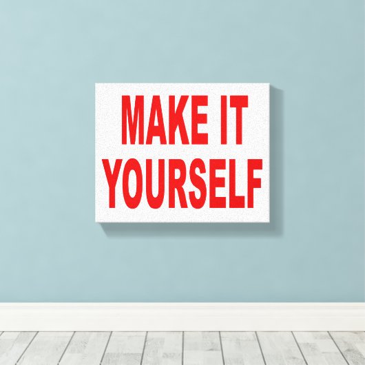 DIY Creëer Uw Eigen Verpakte Canvaskunstwerk Canvas Afdruk (Insitu (Houten vloer))