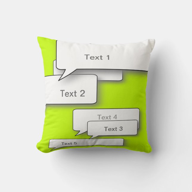 DIY CUSTOM DIALOG CUSHION, NEON Speech bubble Kussen (Voorkant)