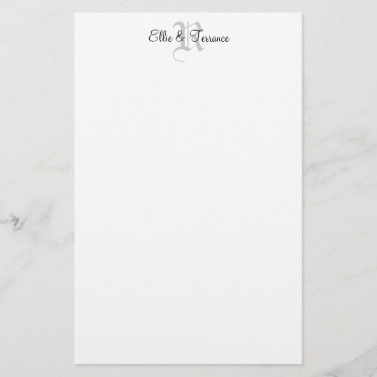 DIY Custom Monogram Briefpapier (Voorkant)