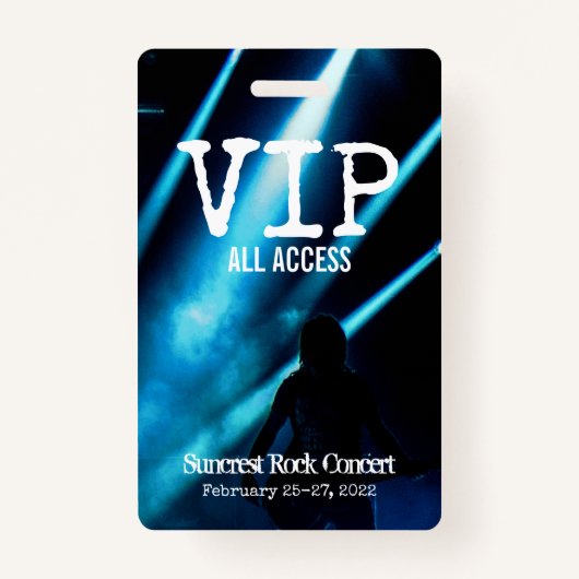 DIY CUSTOM PERSONALIZED VIP ALL TOEGANG PASSABADGE BADGE (Voorkant)