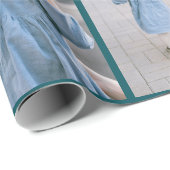 DIY Custom Photo Green Wrapping Paper Cadeaupapier (Rol Hoek)