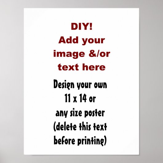 DIY Custom Poster U ontwerpt uzelf (Voorkant)