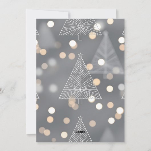 DIY Customizable Photo Template Clean Snow Bokeh Feestdagenkaart (Achterkant)