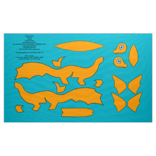 DIY Cut en Sew Koi Dragon Plushie - Orenji Ogon Stof