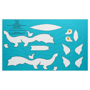 DIY Cut en Sew Koi Dragon Plushie - Platinum Ogon Stof