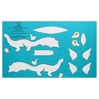 DIY Cut en Sew Koi Dragon Plushie - Platinum Ogon Stof