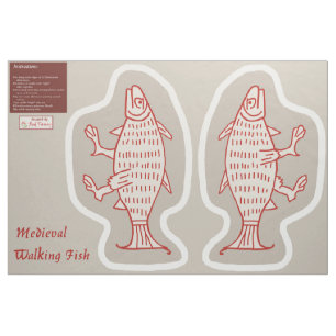 DIY Cut & Sew Medieval Walking Fish Stof