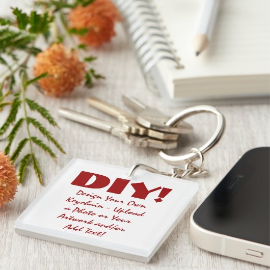 DIY Design Uw eigen aangepaste Sleutelhanger (Voorkant Rechts)