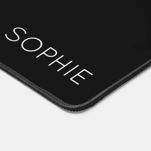 DIY Desk Mat | Aangepaste kleur, tekst, naam, mono (Hoek)