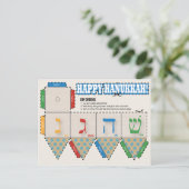 DIY Dreidel Happy Hanukkah Wenskaart Feestdagenkaart (Staand voorkant)