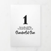 DIY eerste verjaardag baby games DIY afbeelding ku Drieluik Uitnodiging (Cover)