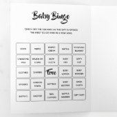 DIY eerste verjaardag baby games DIY afbeelding ku Drieluik Uitnodiging (Binnenzijde eerst)