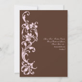 DIY Elegant eenvoud in chocolade en roze Kaart (Achterkant)