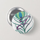 DIY Elegant Peacock Feather Ronde Button 5,7 Cm (Voorkant /achterkant)