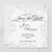 DIY Elegant Save the Date in Black and White (Voorkant)
