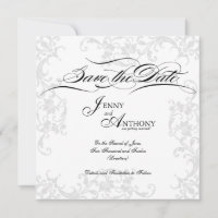 DIY Elegant Save the Date in Black and White