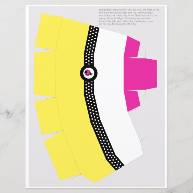 DIY Favor Box Afdrukbaar om Vette assemblage te kn (Voorkant)