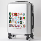 DIY feestelijke adventskalender Sticker (Koffer)